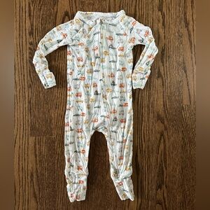 Kids Car Print Footed Onesie